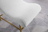 Nube White Faux Sheepskin Fur Accent Chair