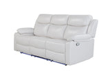U6026 Blanche White Reclining Sofa with LED