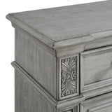 Glenmore 3-Drawer Nightstand with USB in Aged Grey