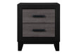 Lisbon Grey and Black Nightstand