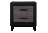Lisbon Grey and Black Nightstand
