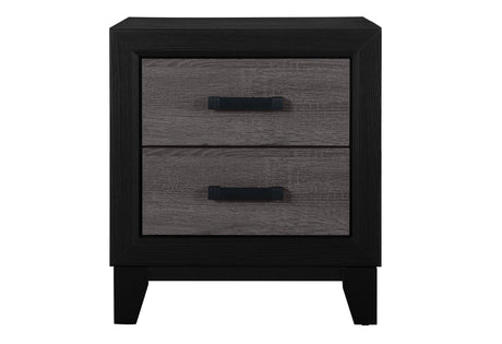 Lisbon Grey and Black Nightstand