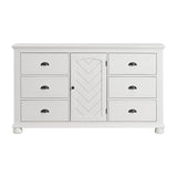 Kona 6-Drawer Dresser in White