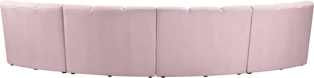 Infinity Pink Velvet 4pc. Modular Sectional