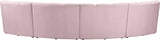 Infinity Pink Velvet 4pc. Modular Sectional
