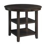 Amherst Counter Height 5PC Dining Set-Table and Four Faux Leather Side Chairs in Walnut