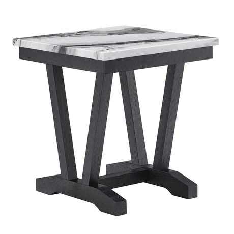 T1319 Blk/Wht End Table