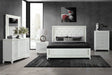 Alina White Bed Group with LED, Cooler, Speaker and USB