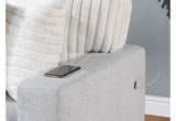 U0204 Light Grey/White Reversible Pull Out Sofa Bed