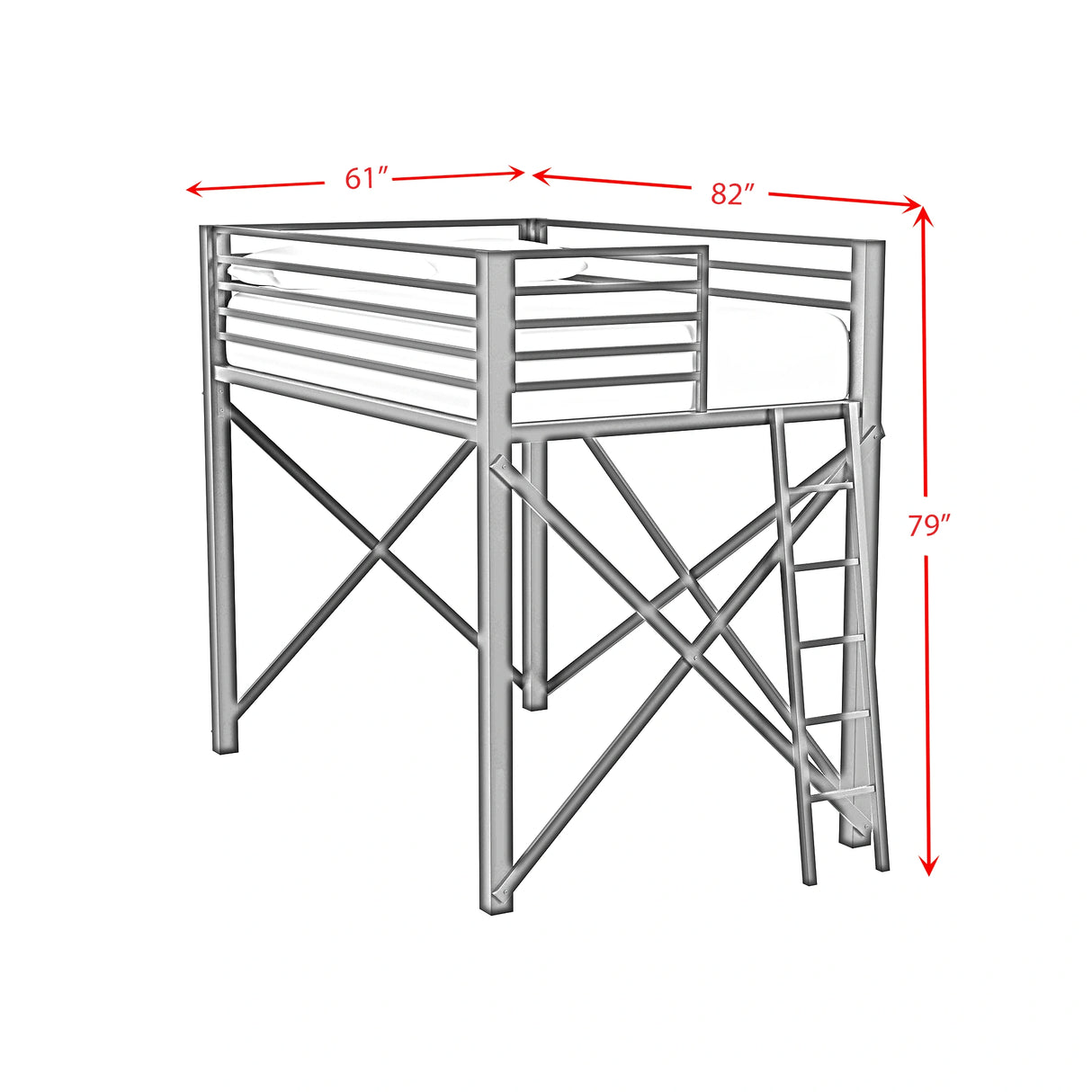 Talia Full Loft Bunk and Ladder