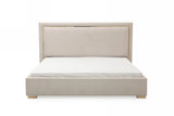 Corrico - Off White Velvet Modern Bed