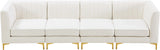 Alina Cream Velvet Modular Sofa