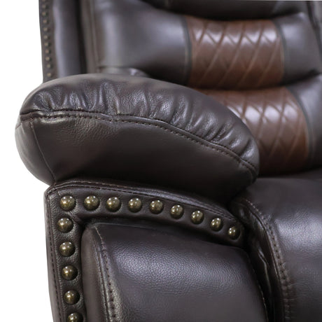 Nikko Sofa W/Pwr Fr-Brown