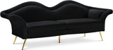 Lips Black Velvet Sofa