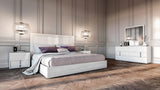 Nicla Italian Modern White Bed