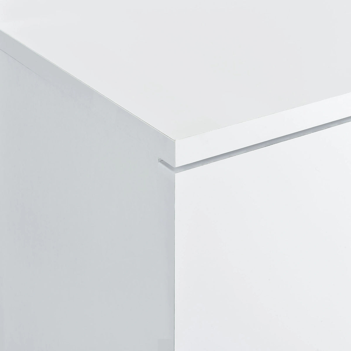 Vancouver Floor Mirror With Storage in White