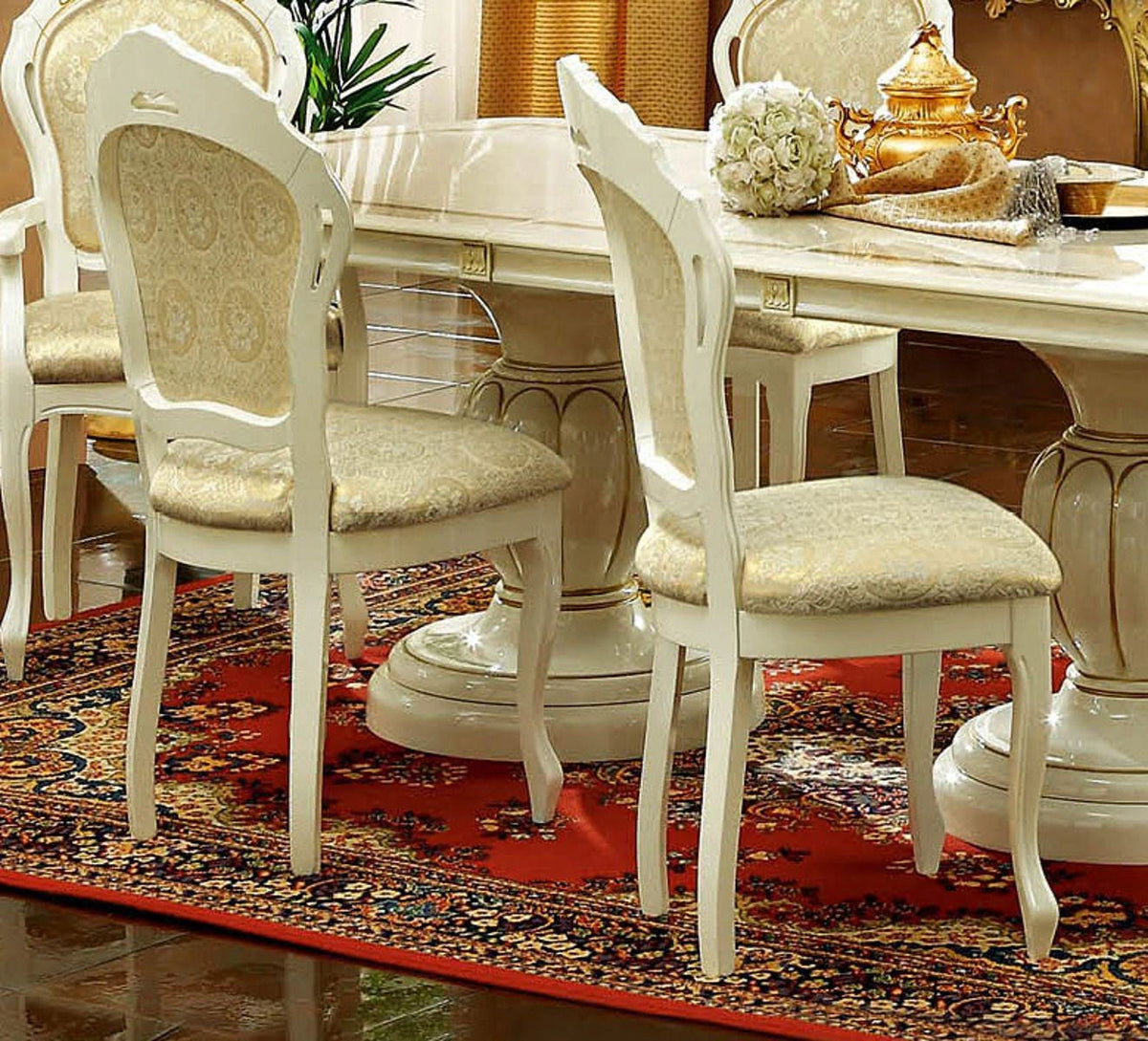 ESF Furniture Leonardo Side Chair in Ivory (Set of 2)