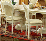 ESF Furniture Leonardo Side Chair in Ivory (Set of 2)