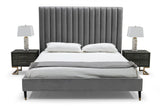Hemlock - Modern Grey Velvet Bed