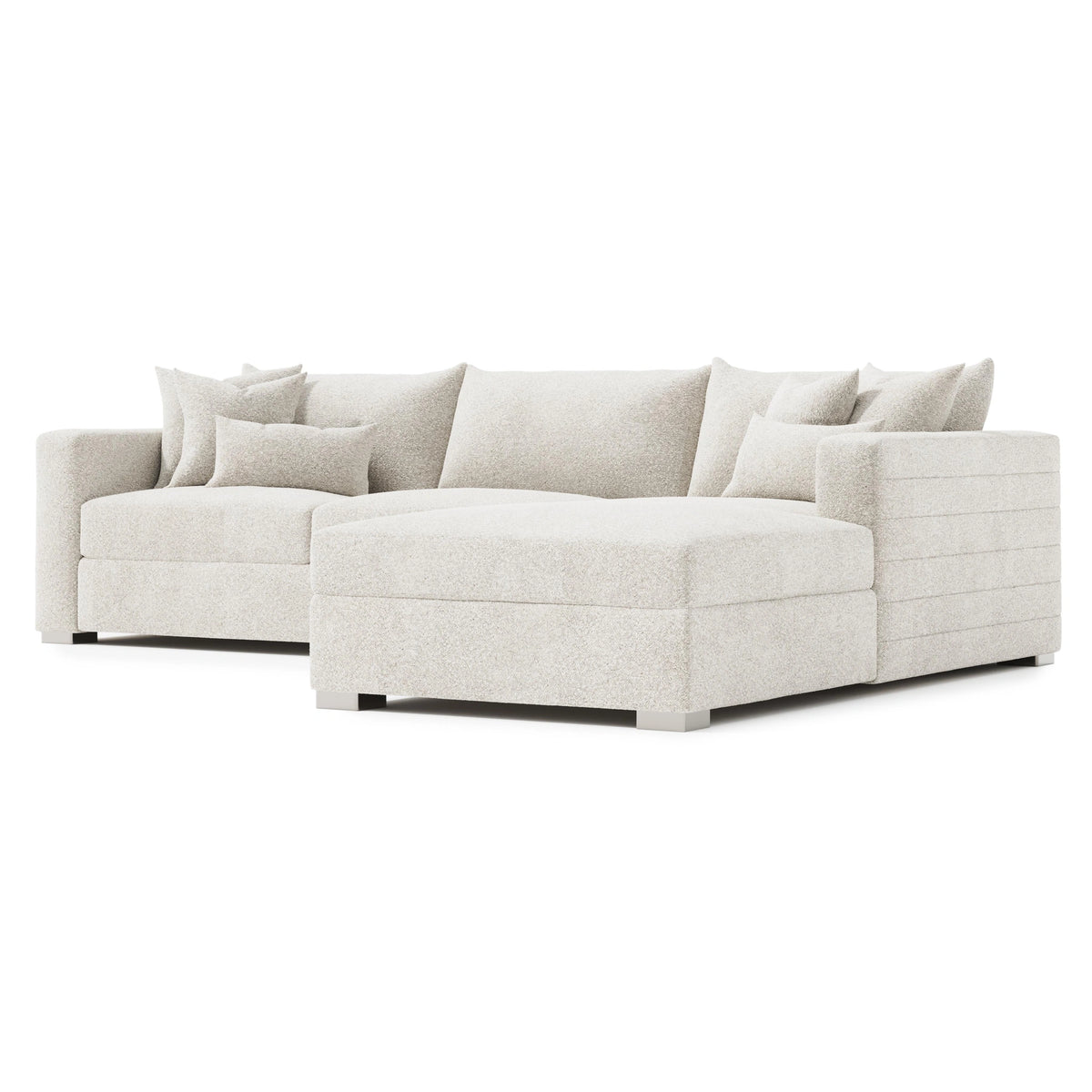 Helena Fabric Sectional Metal Foot