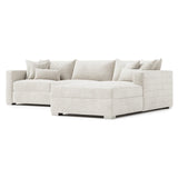 Helena Fabric Sectional Metal Foot