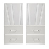 Europa Nightstand Panels, Set Of 2 - White