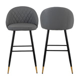 Oliver Gray Vegan Leather Bar Chair (2 Per Carton)