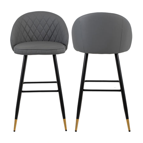 Oliver Gray Vegan Leather Bar Chair (2 Per Carton)