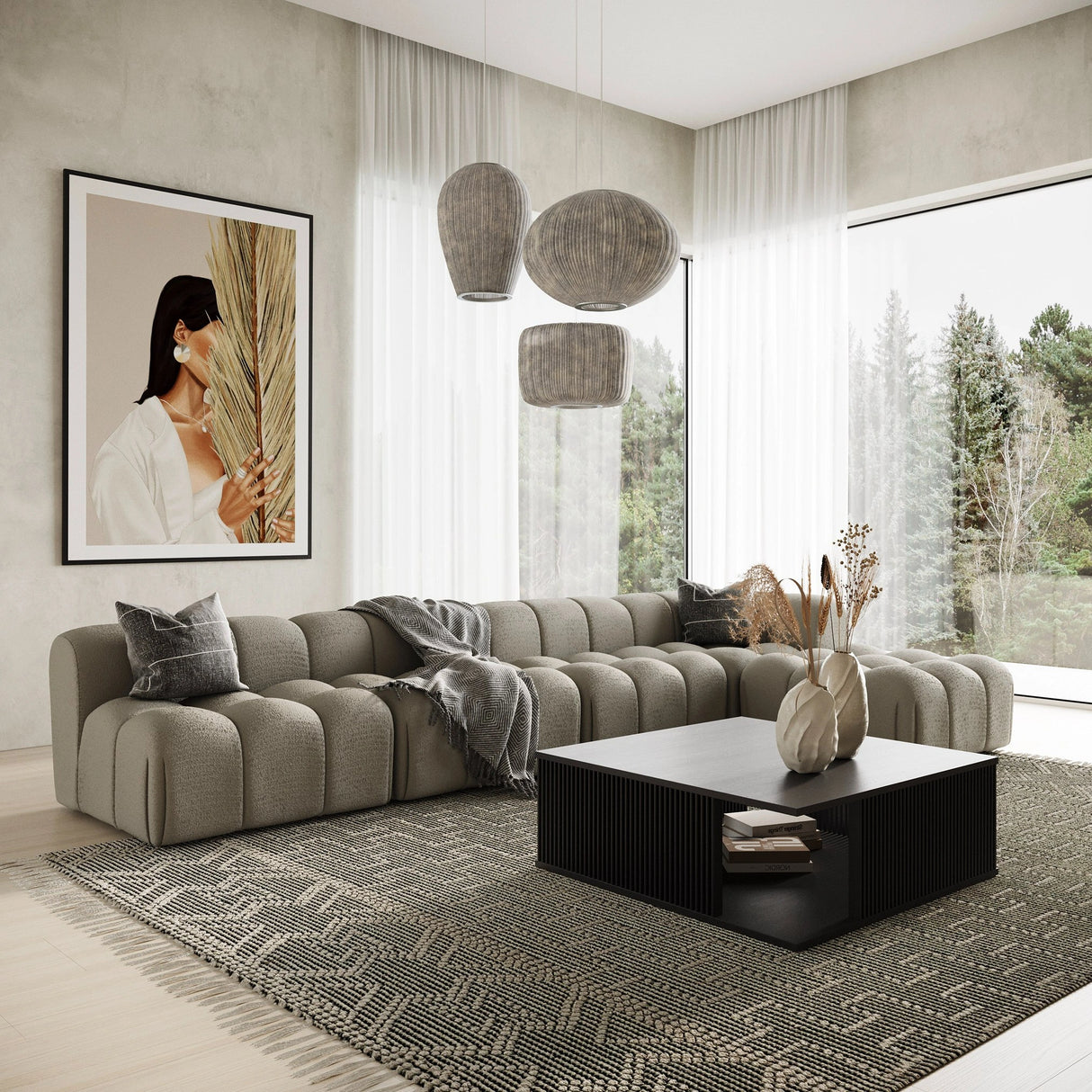 Divani Casa Juniper Modern Ottoman