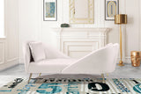 Nolan Cream Velvet Chaise