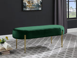 Gia Green Velvet Bench