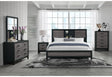 Lisbon Grey/Black Bookcase Bed Group