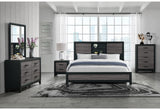 Lisbon Grey/Black Bookcase Bed Group