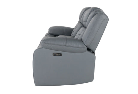U7069 Grey 10 Pwr Con Rec Loveseat with LED and Immersive Sound