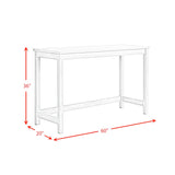 Eleanor Bar Table Single Pack (1 Tables + 3 Stools) in White