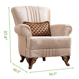 Galaxy Home Carmen Chair in Beige