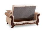 Galaxy Home Carmen Loveseat in Beige