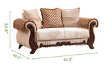 Galaxy Home Carmen Loveseat in Beige