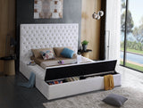 Bliss White Velvet Full Bed (3 Boxes)