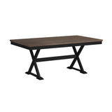Tulane 6PC Dining Set with Table, 4 Chairs, and Bench in Oak and Black