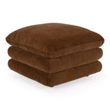 Crockett - Modern Brown Fabric Ottoman