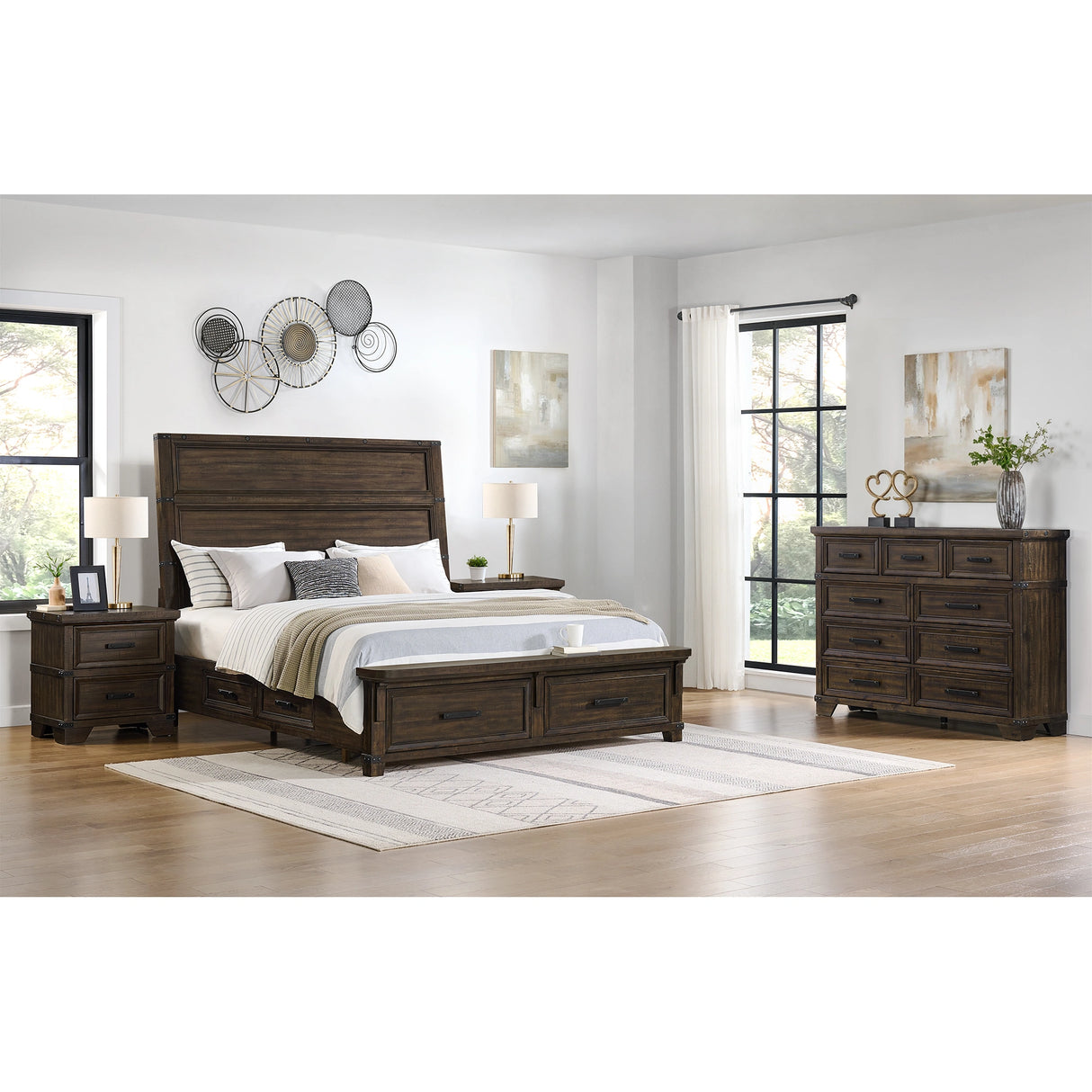 Colorado City Storage Bedroom Set in Charcoal
