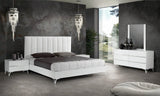 Angela - Italian Modern White Eco Leather Bedroom Set