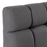 Tyree - Modern Tufted Grey Fabric Bed