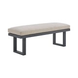 Playa Dining Bench - Dark Grey and Olefin Beige