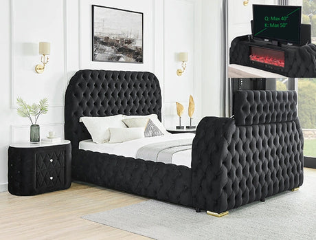 Natalia King Bed Black image
