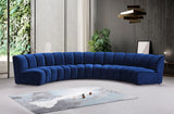 Infinity Navy Velvet 5pc. Modular Sectional