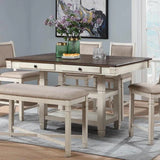 New Classic Furniture Prairie Point Rectangular Counter Height Table in White