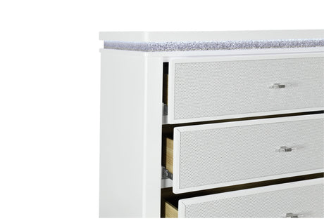 Alina White Chest with LED