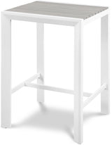 Nizuc Grey manufactured wood Outdoor Patio Aluminum Square Bar Table